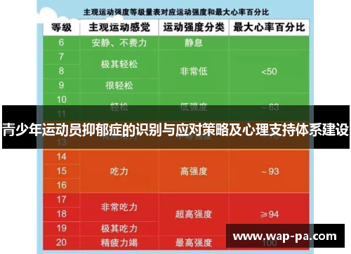 青少年运动员抑郁症的识别与应对策略及心理支持体系建设